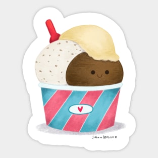 Cute Ice Cream Sticker